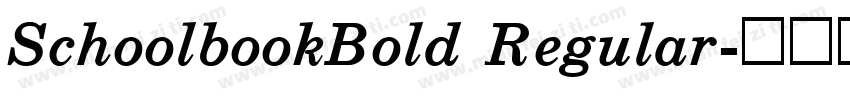 SchoolbookBold Regular字体转换